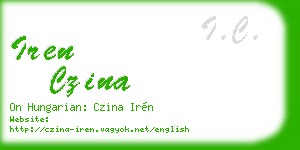 iren czina business card